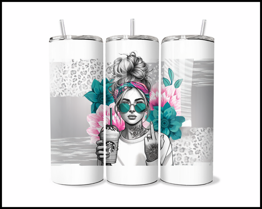 Silver Skies & Wild Blooms Tumbler (2604)