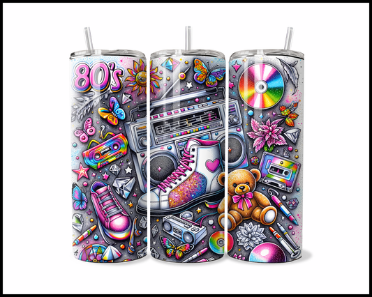 Glitter Skates & Retro Beats Tumbler (2867)