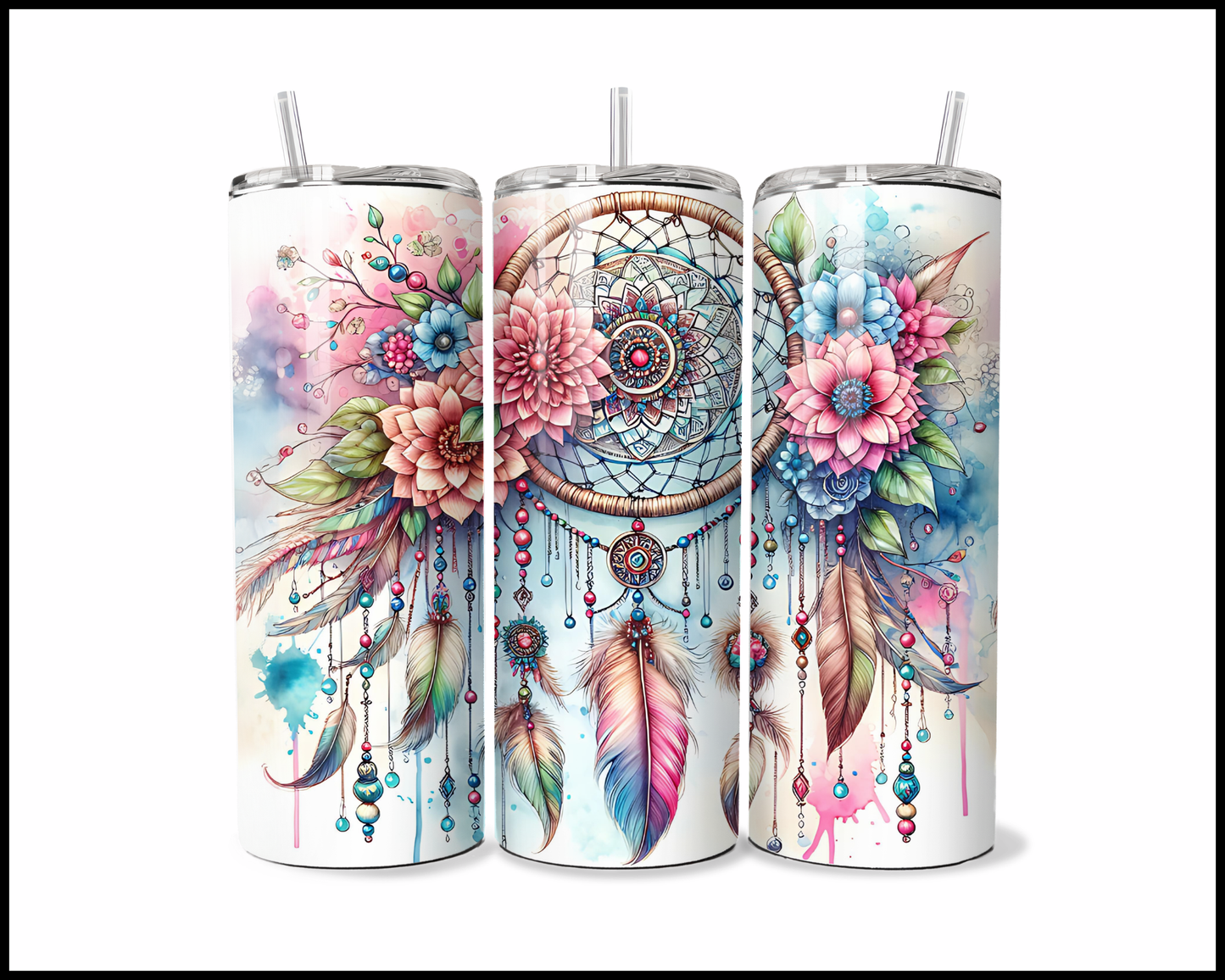 Boho Chic Floral Meadow Tumbler (3670)