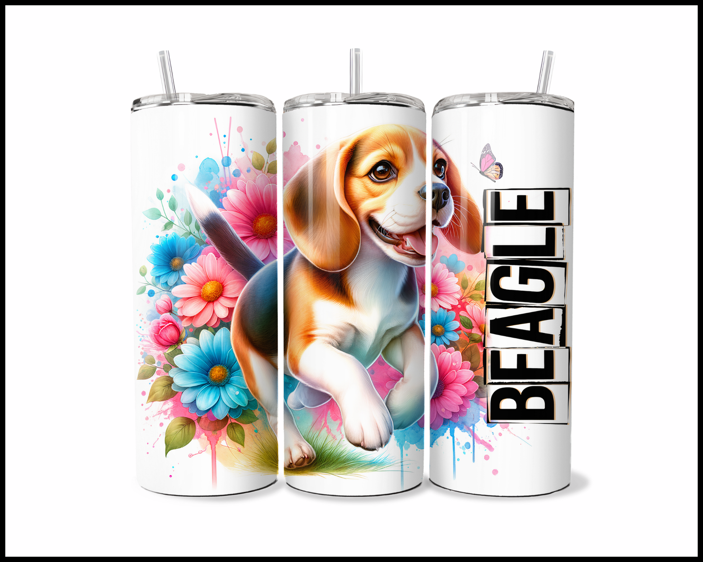 Blooming Beagle Tumbler (2691)