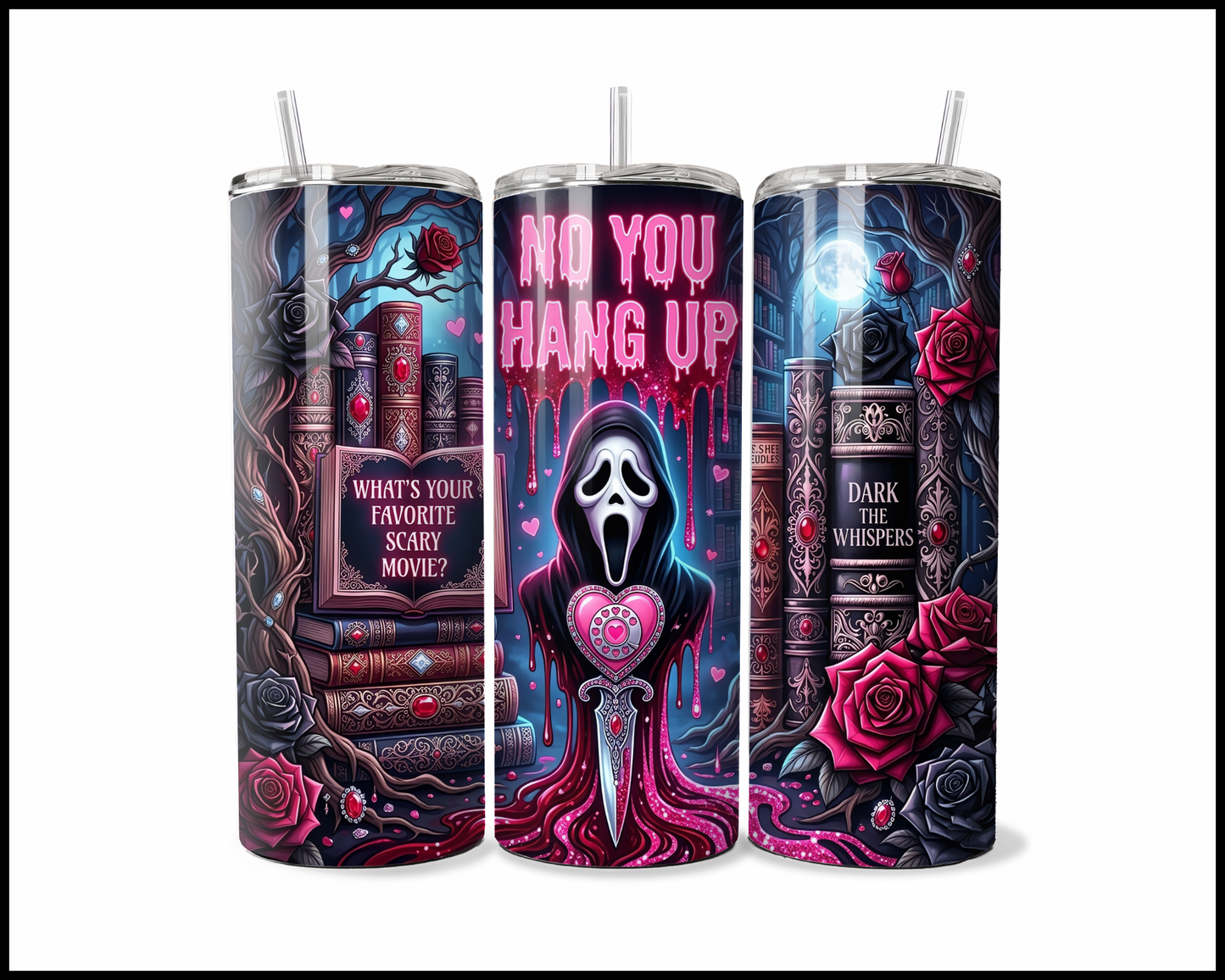 Dark Whispers & Midnight Reading Hotline Tumbler (4762)