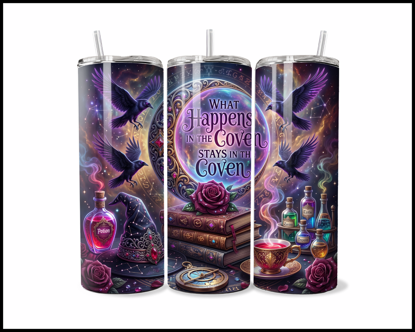 Ravens, Roses, and Red Flag Tumbler (4766)