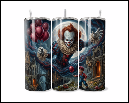 Cobblestones, Cobwebs, and Clowns Tumbler (4769)