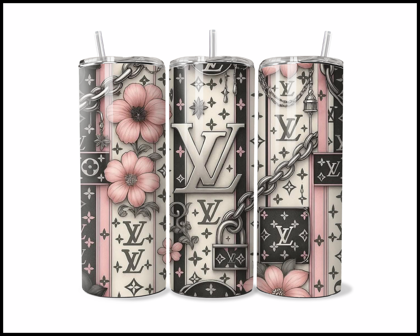 Botanical Patchwork Luxury Tumbler (4839)