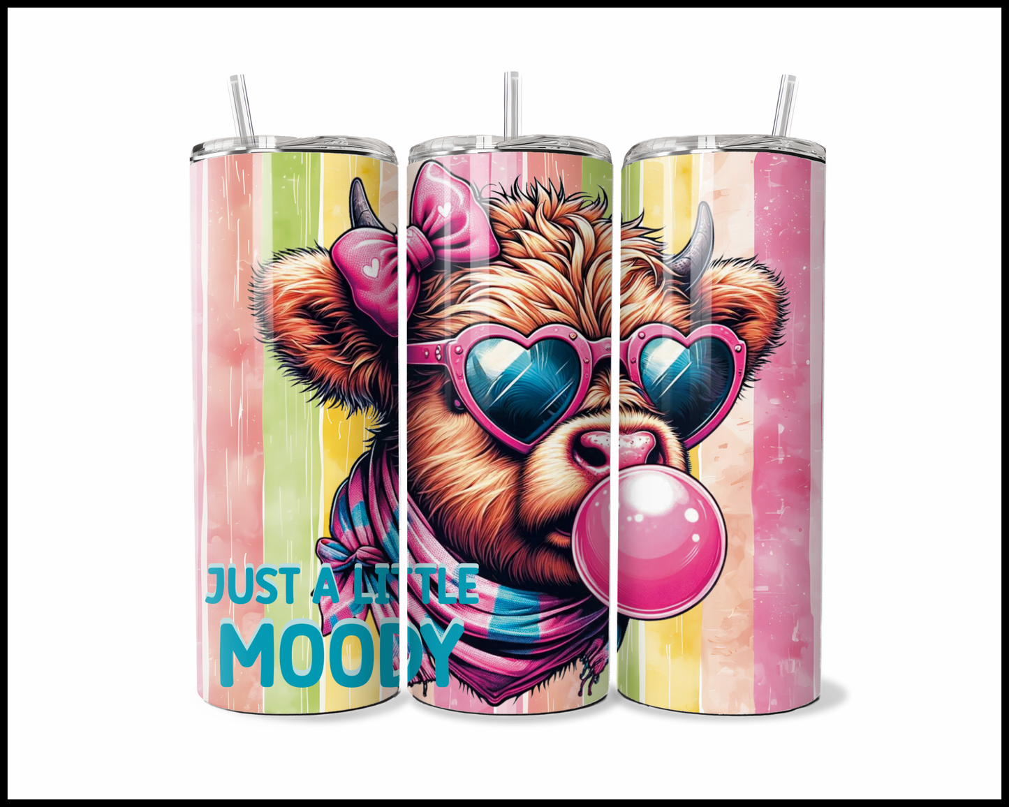 Just A Little Moody Tumbler (3678)