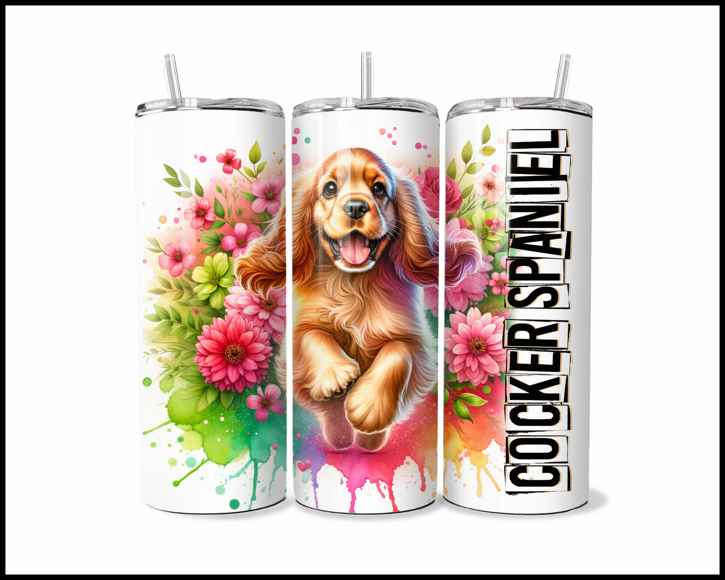 Blooming Cocker Spaniel Tumbler (2691)