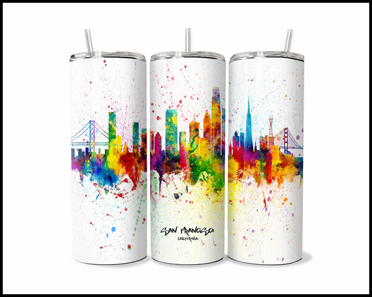 Abstract San Francisco Tumbler (3572)