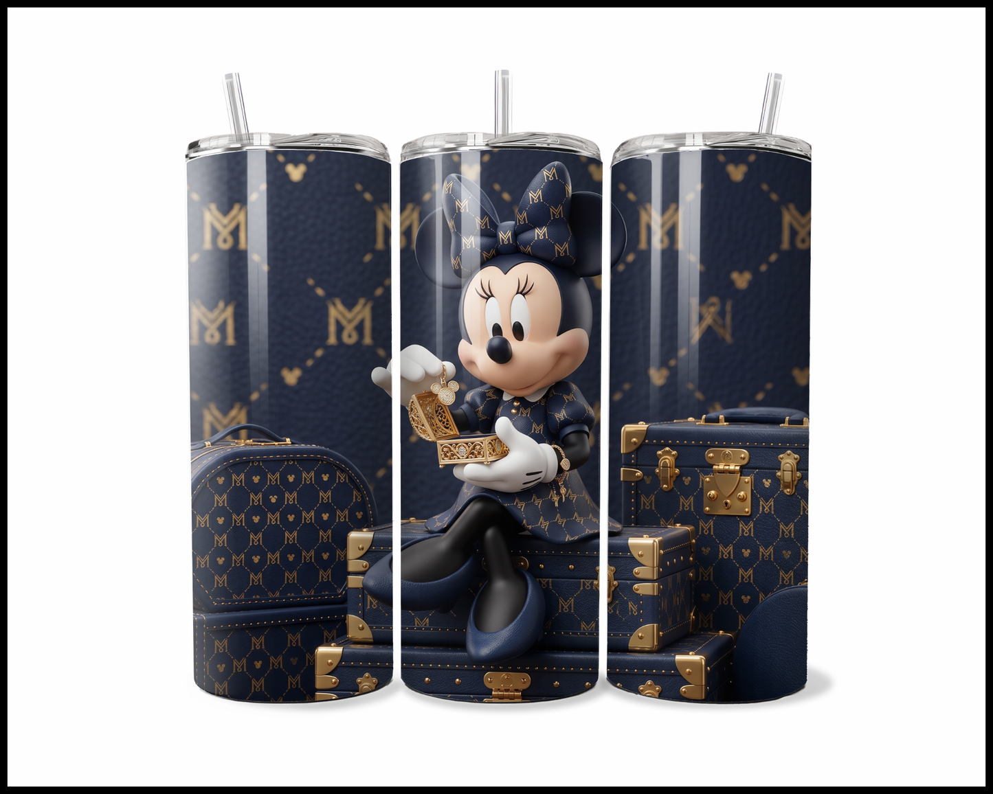 Preppy Bows & Vintage Trunks Tumbler (4814)