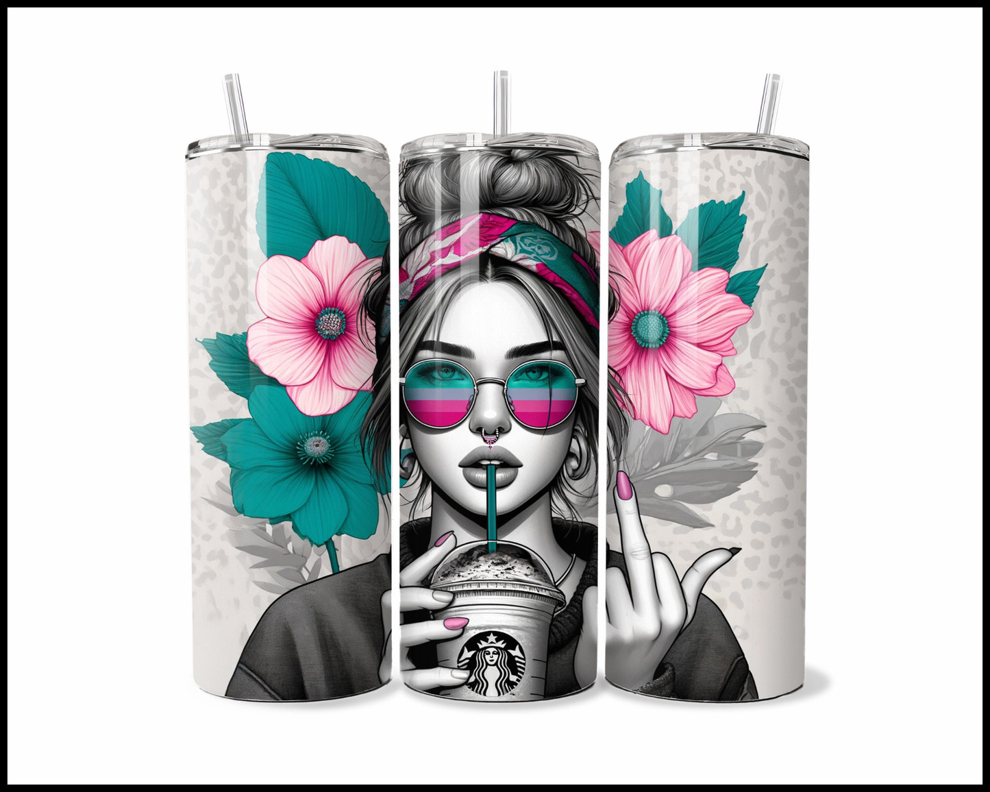 Teal & Tropics Rebel Tumbler (2605)