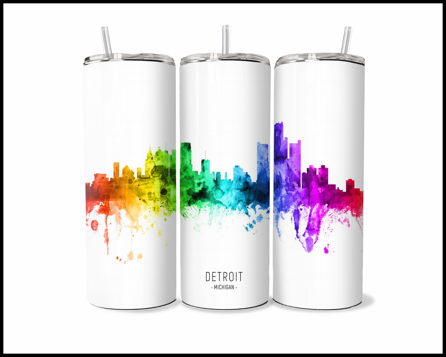 Abstract Detroit Tumbler (3563)
