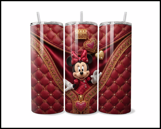 Royal Red Velvet Trunk Escape Tumbler (4826)