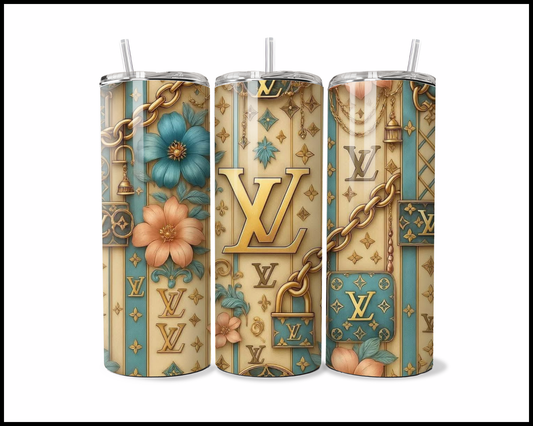 Botanical Patchwork Luxury Tumbler (4840)