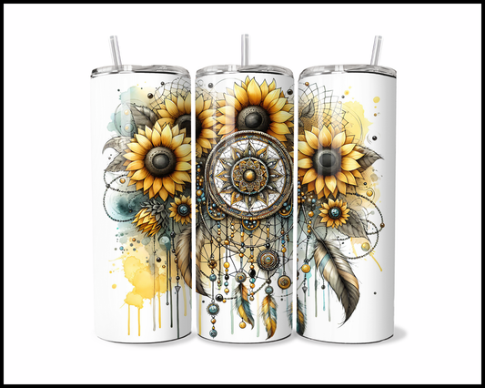Golden Sunflower Dreamcatcher Tumbler (3671)