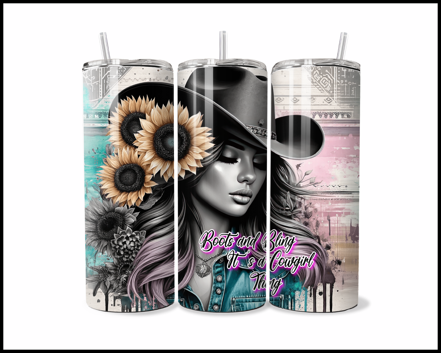 Boots & Bling Its A Cowgirl Thing Tumbler (3805)