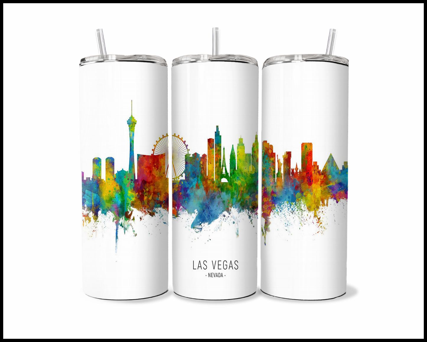 Abstract Las Vegas Tumbler (3573)