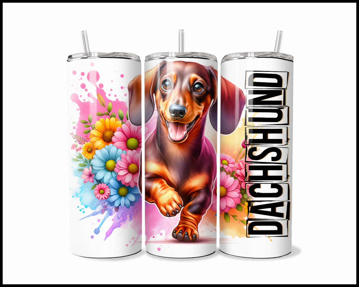 Blooming Dachshund Tumbler (2691)