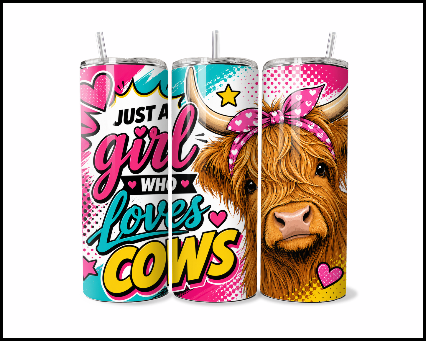 Just A Girl Who Loves Cows Tumbler (3825)