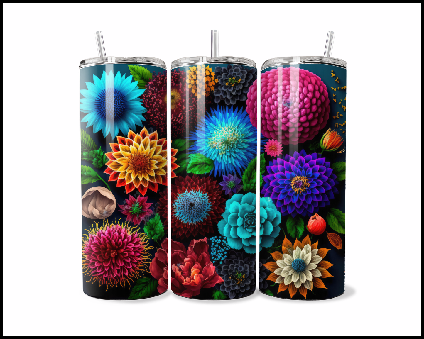 Electric Botanical Wonderland Tumbler (606)