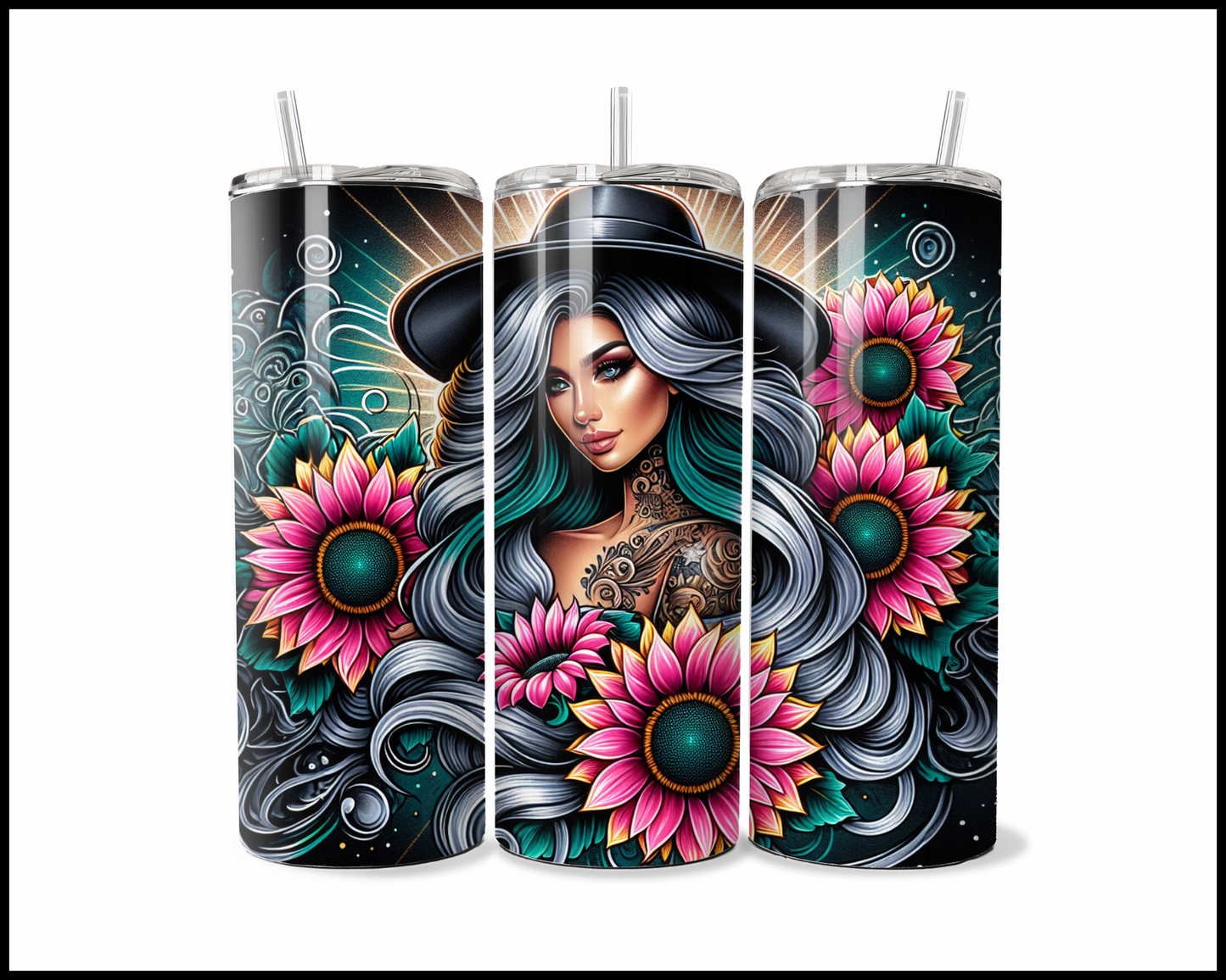 Cosmic Sunflower Tumbler (3737)