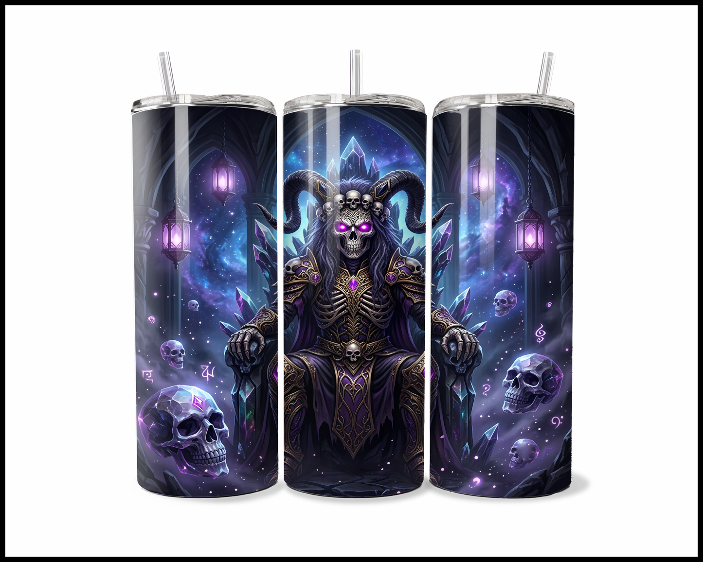 Gothic Skull Throne Fantasy Tumbler (4727)