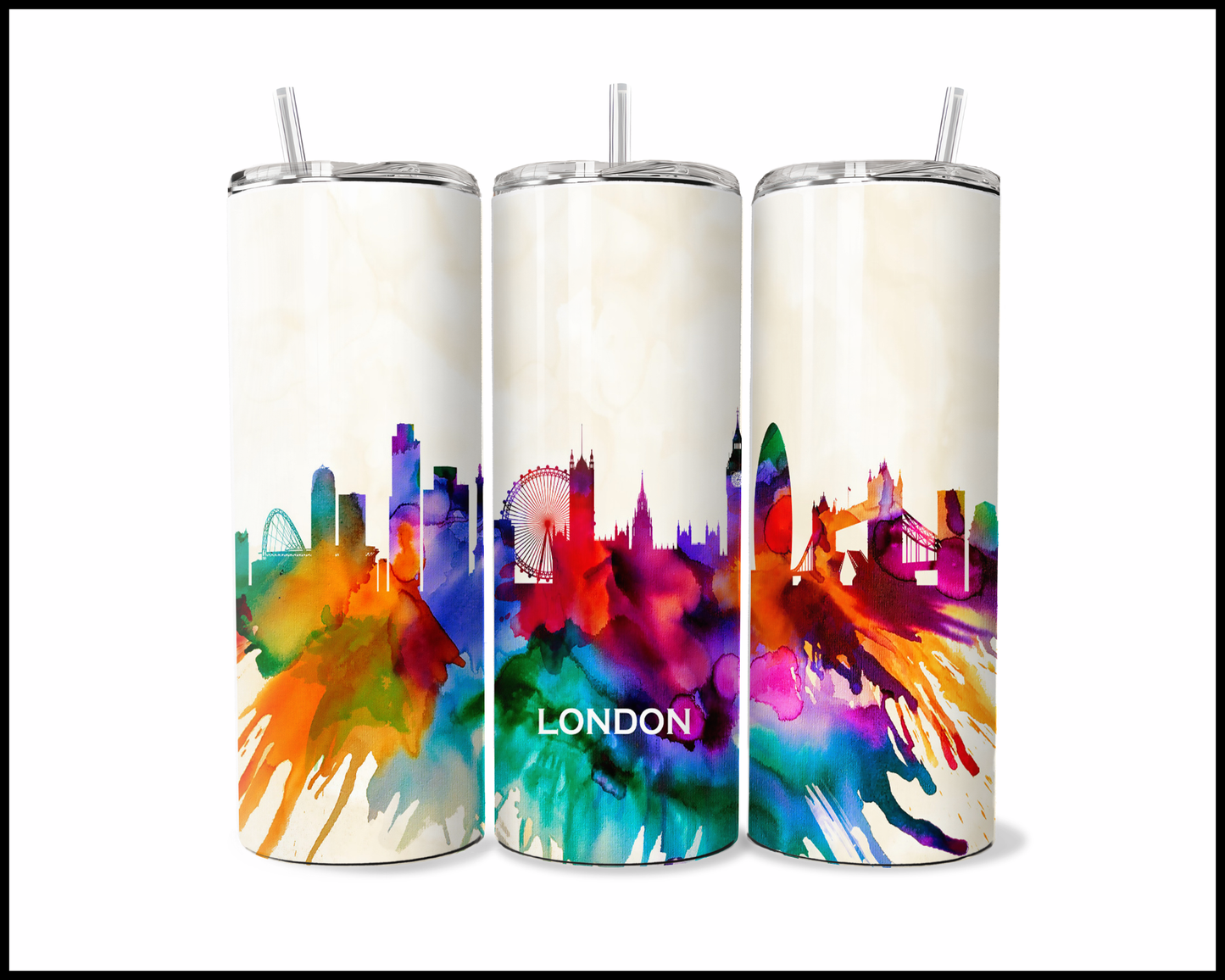 Abstract London Tumbler (3565)