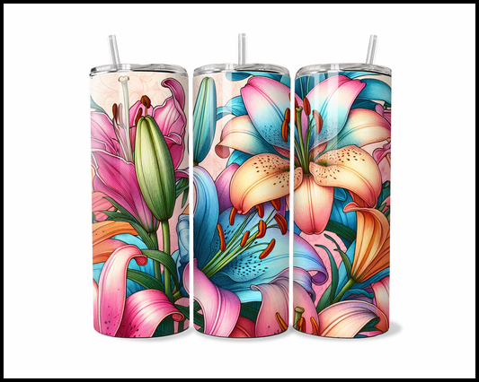 Exotic Tiger Lily Bouquet Tumbler (3683)