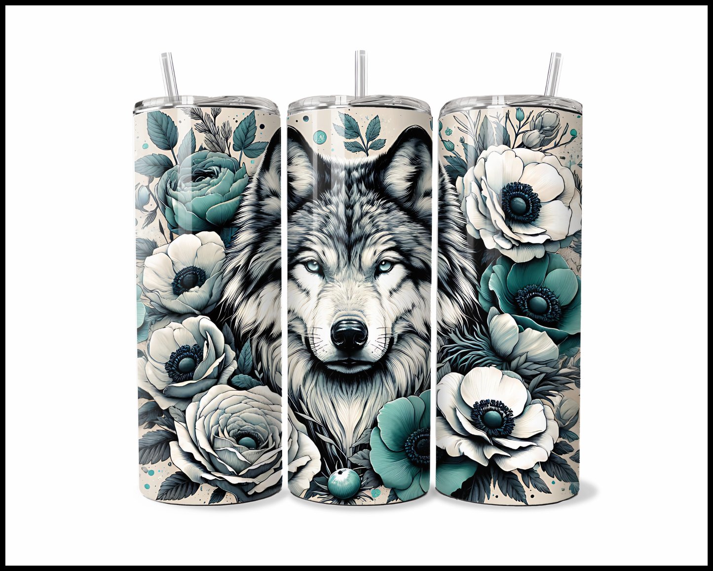 Muted Botanical Alpha Tumbler (3673)