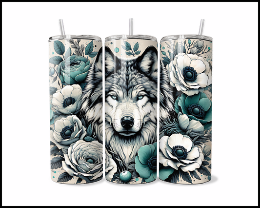 Muted Botanical Alpha Tumbler (3673)