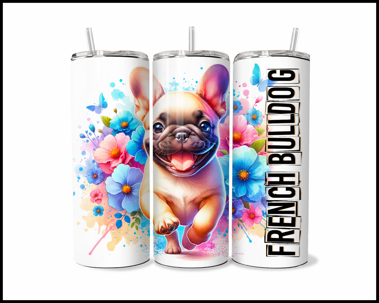 Blooming French Bulldog Tumbler (2691)