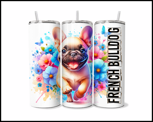 Blooming French Bulldog Tumbler (2691)