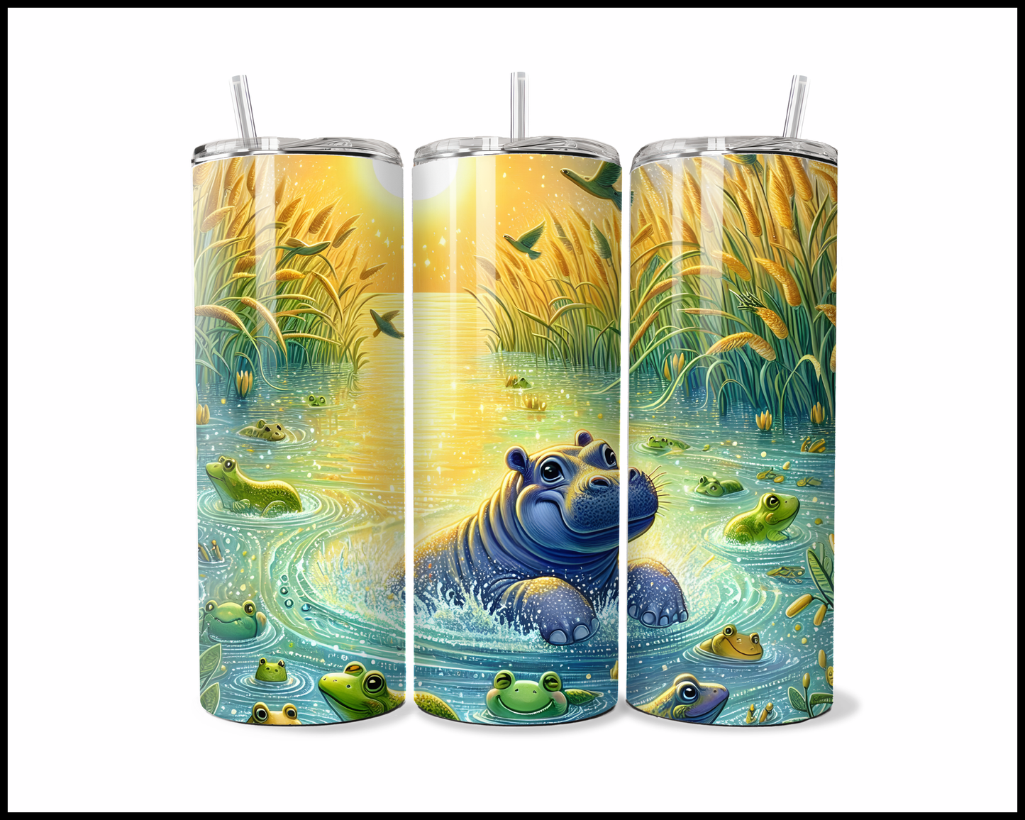 Sweet Sunrise Hippo Tumbler (3758)