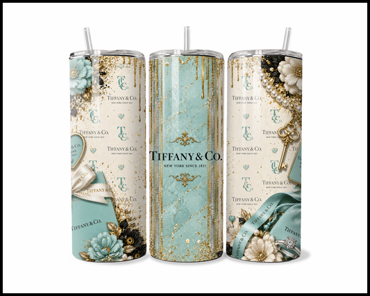 Shopaholic Fluent in Blue Box Elegance Tumbler (4808)