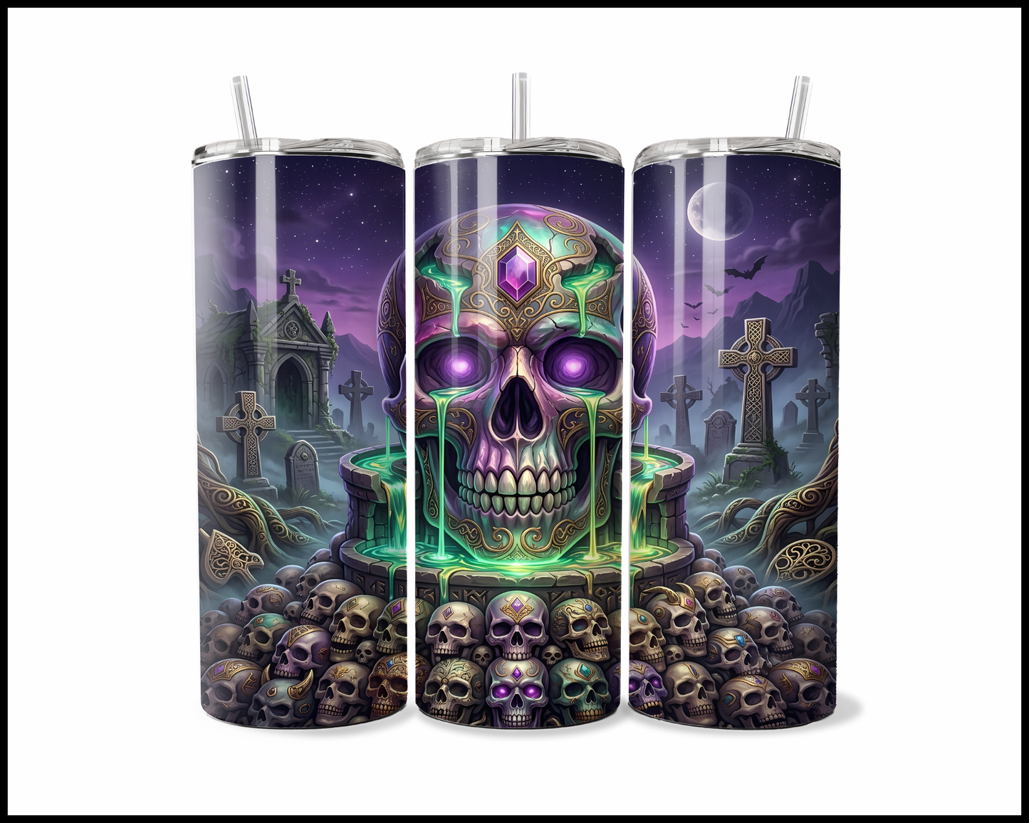 Gothic Skull Throne Fantasy Tumbler (4728)