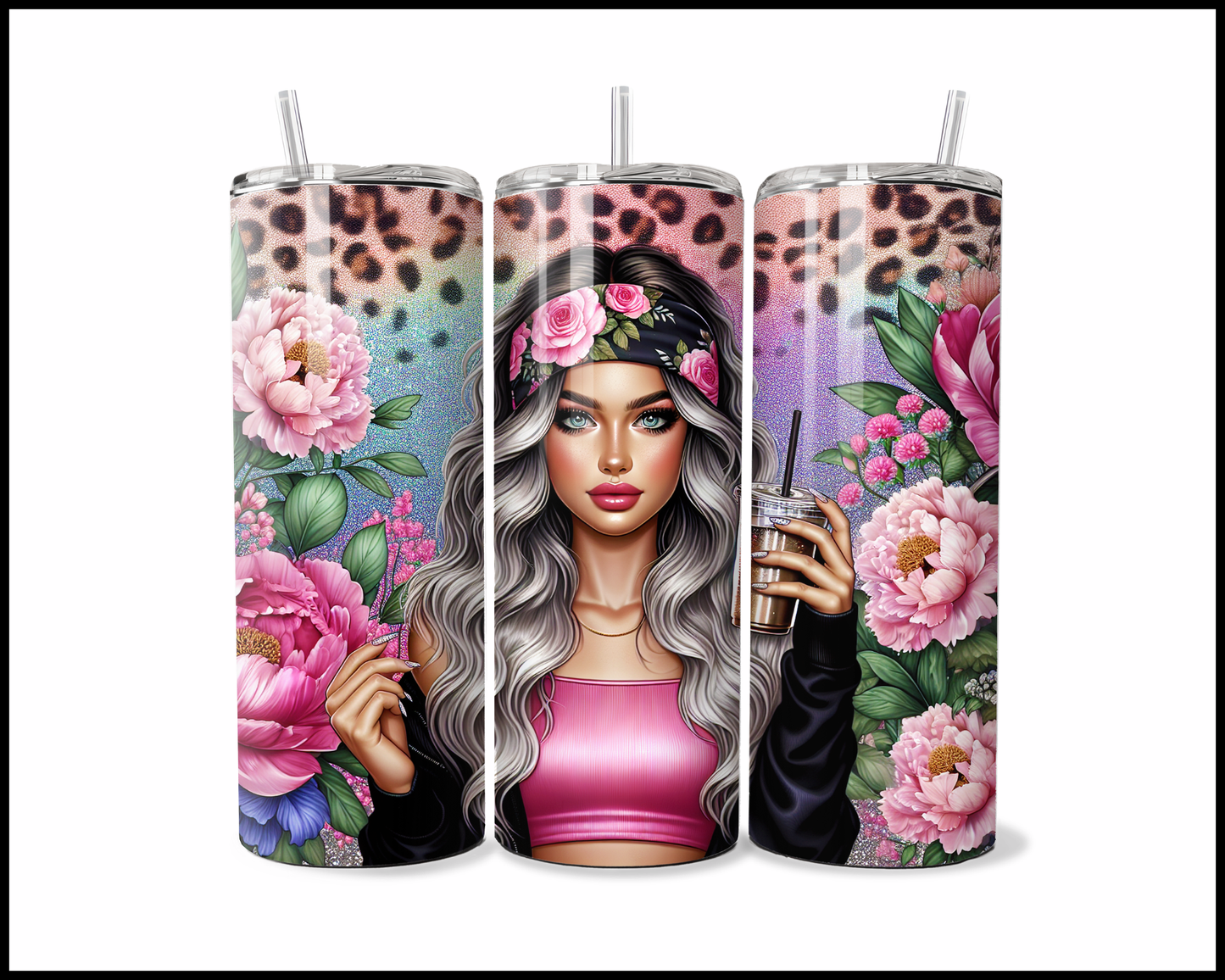Peony Boho Babe Tumbler (3783)