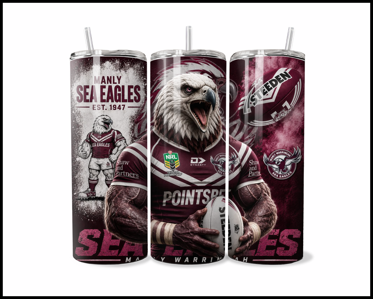 Stainless Steel Tumbler - Manly Sea Eagles (5034)