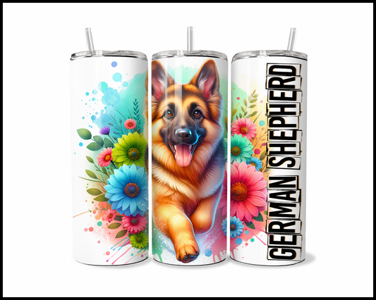 Blooming German Shepherd Tumbler (2691)