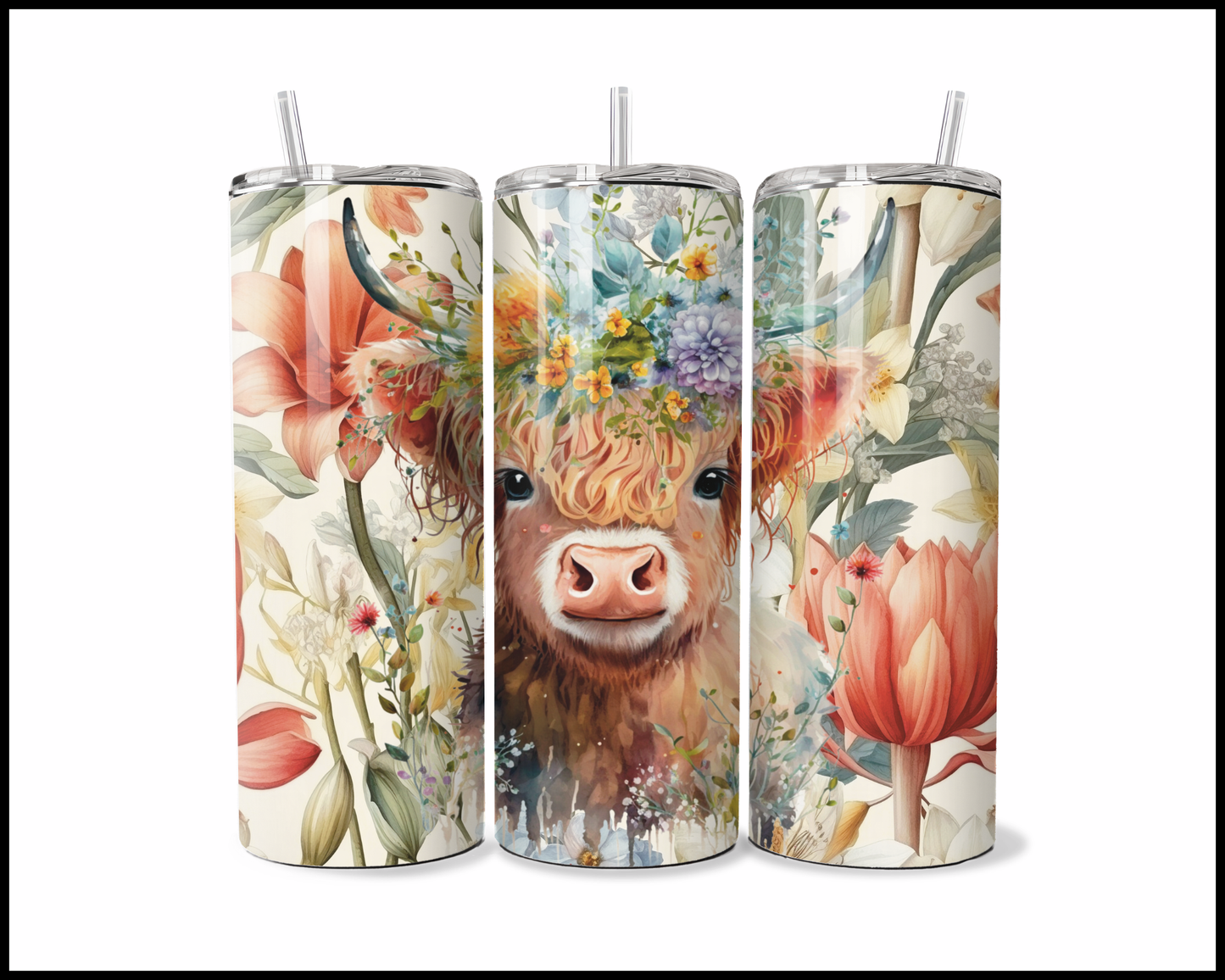 Pastel Blossom Highlander Tumbler (3674) (Copy)