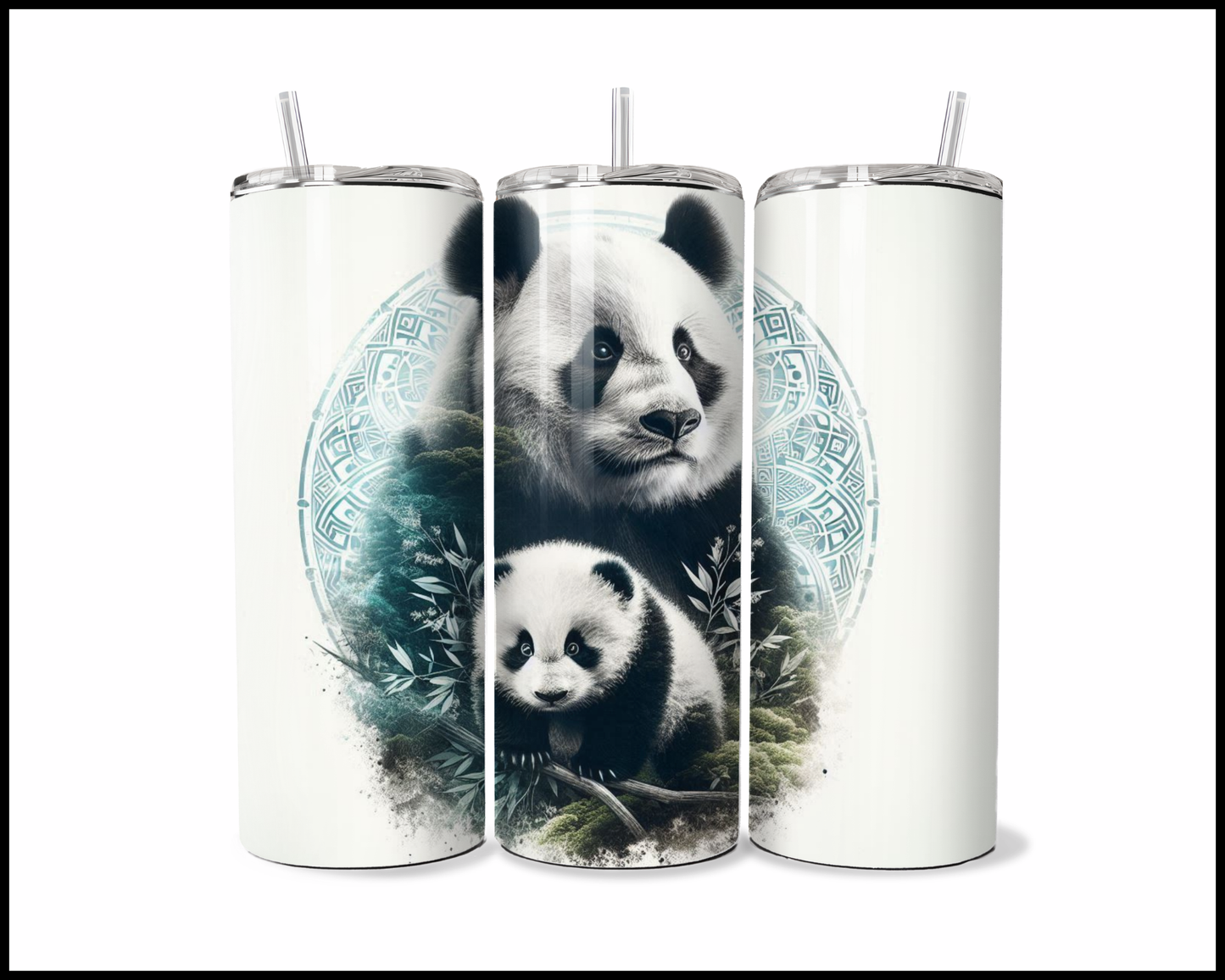 Mandala Giant Panda Tumbler (2749)