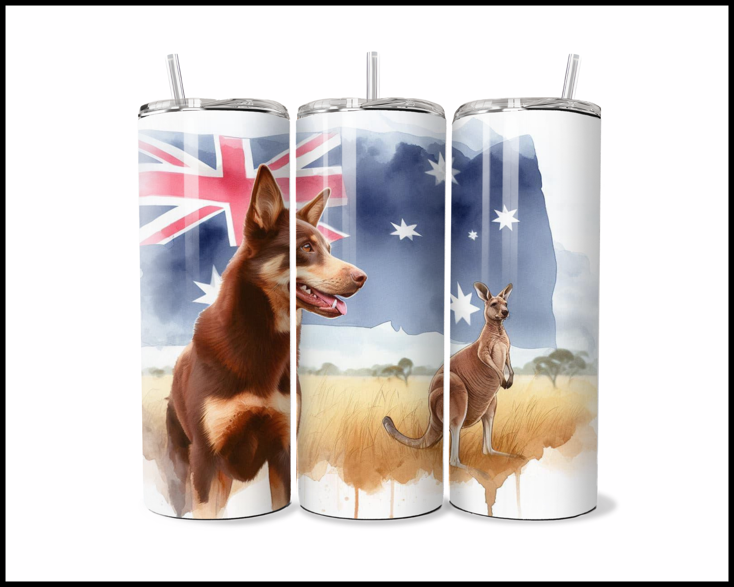 G'day Brew: True Blue Kelpie & Kangaroo Companion Tumbler (376)