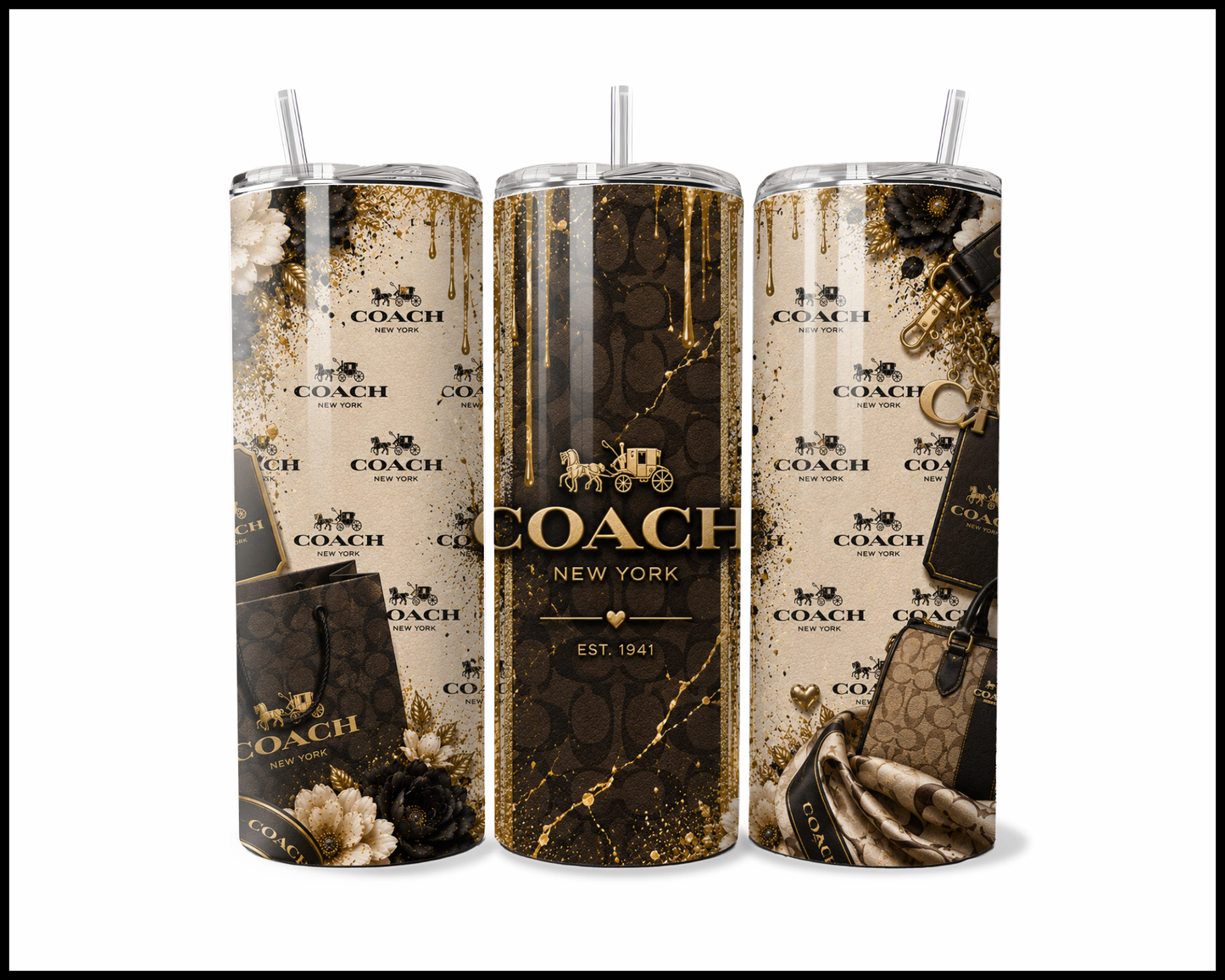 Shopaholic Fluent in Blue Box Elegance Tumbler (4809)