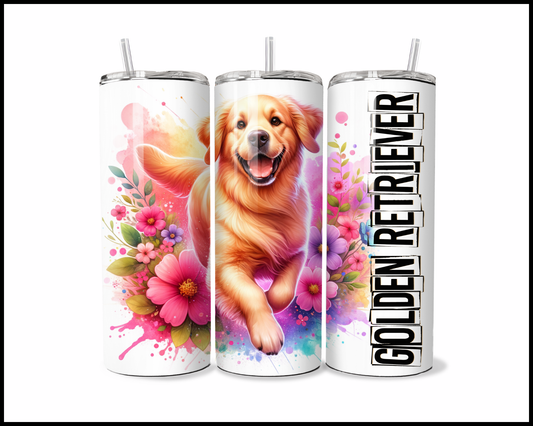 Blooming Golden Retriever Tumbler (2691)