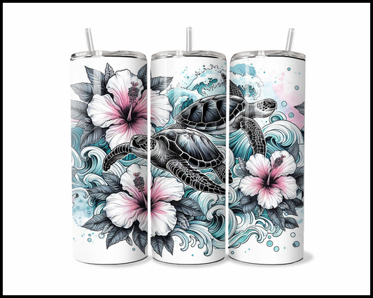 Sea Turtle Bloom Tumbler (2522)