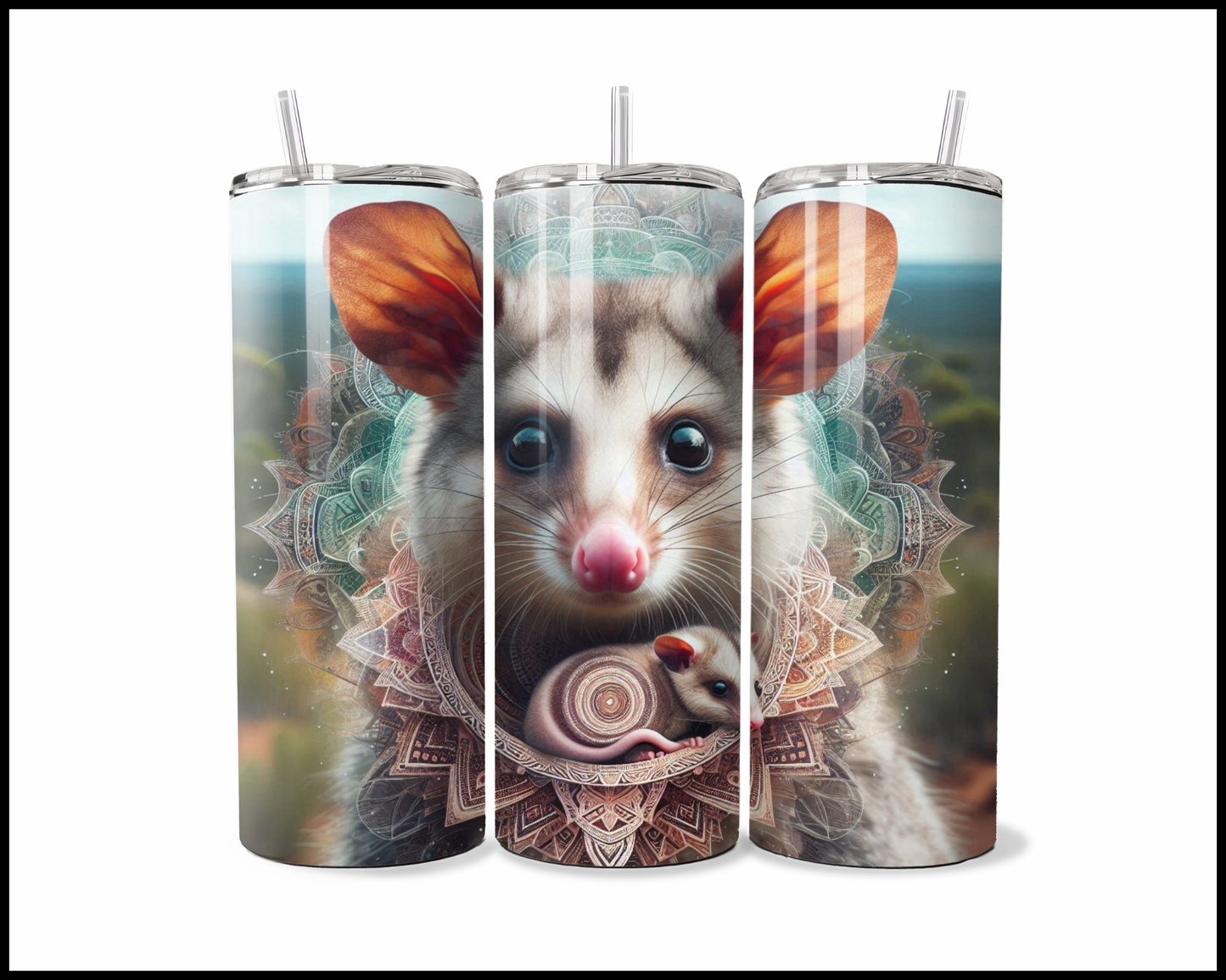 Mandala Possum Tumbler (2707)