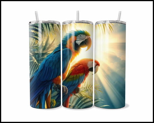 The Sun-Drenched Macaw Oasis Tumbler (369)