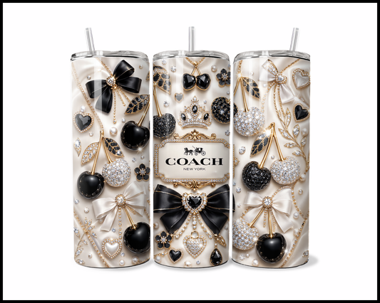 Boujee, Black & Bedazzled Tumbler (4812)
