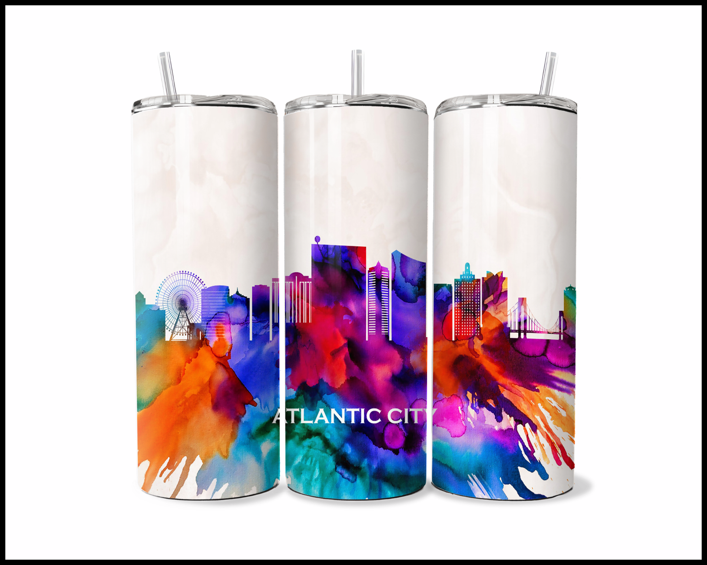 Abstract Atlantic City Tumbler (3559)