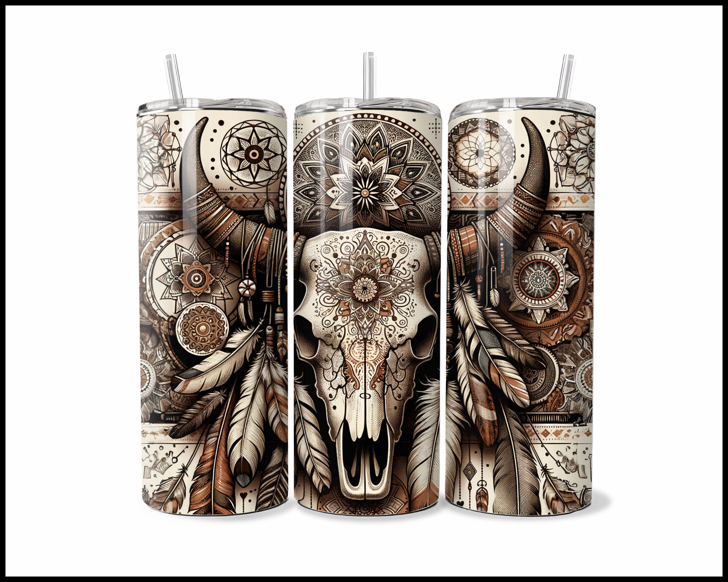Wild West Sacred Geometry Tumbler (3667)