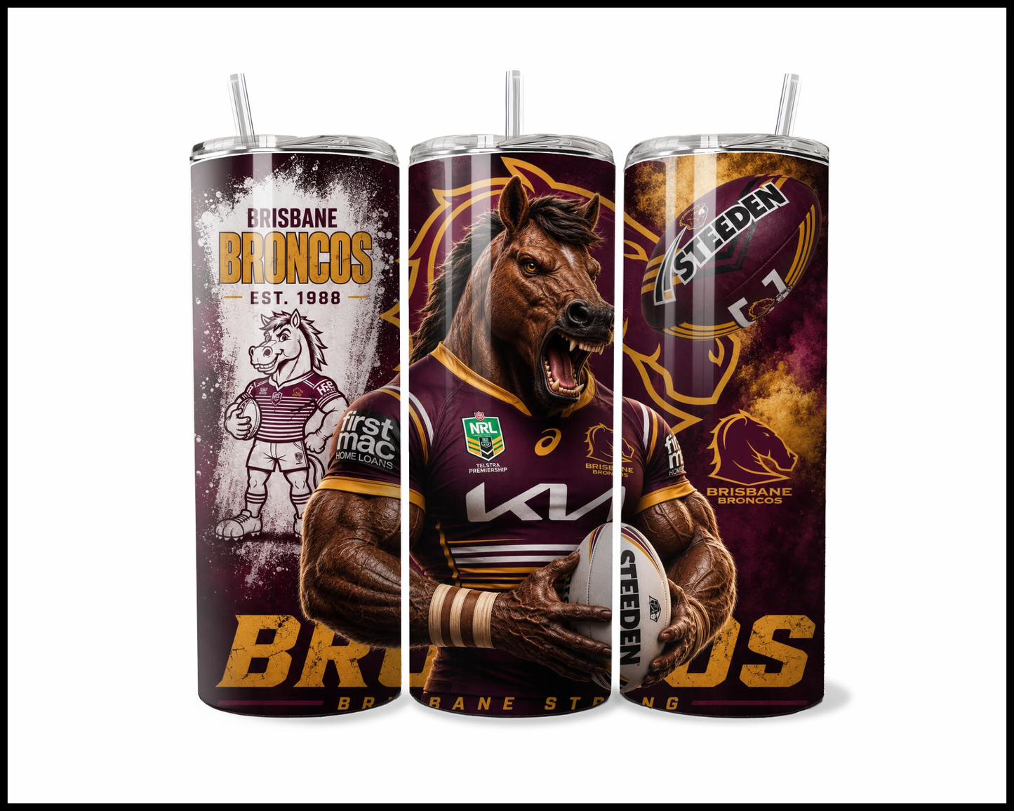 Stainless Steel Tumbler - Brisbane Broncos (5028)