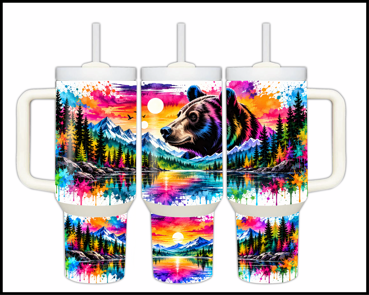 Bear-y Colorful Stainless Steel Big Guzzler Tumbler (2105)