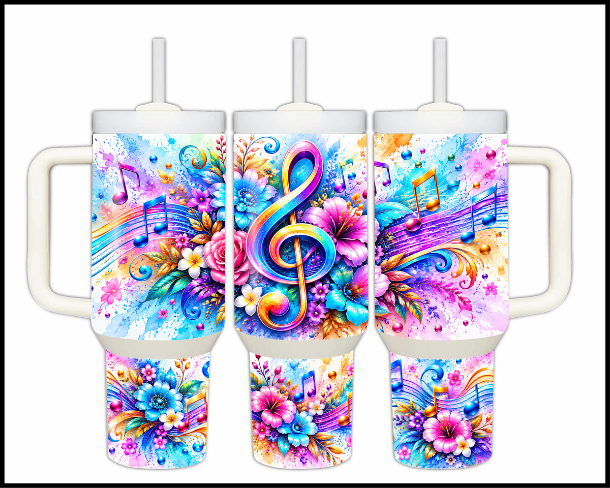 Melody in Bloom Stainless Steel Big Guzzler Tumbler (2108)